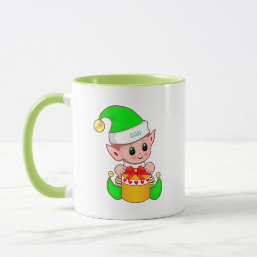 かわいい 緑のエルフ マグカップ (左)