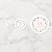 かわいい 緑のユーカリ  ブライダルシャワーのためのコンフェッティ コンフェッティ (正面)