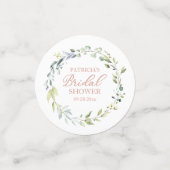 かわいい 緑のユーカリ  ブライダルシャワーのためのコンフェッティ コンフェッティ (スモール正面)