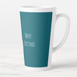 かわいい 緑の クリスマス スノーマン カフェラテマグ