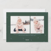 かわいい 緑 青 クリスマス 写真 楽しい (裏面)