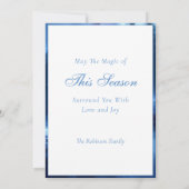 かわいい 編集可能な ウィンター ワンダーランド シーズンカード (裏面)