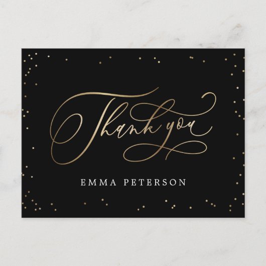 かわいい 編集可能 カラー 卒業 ありがとうございます ポストカード (正面)