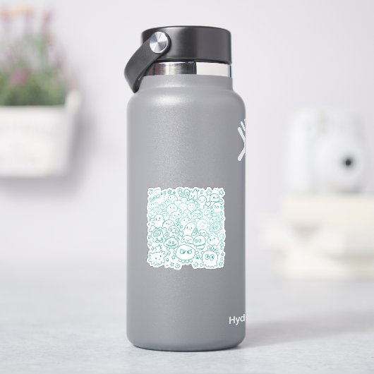 かわいい+群衆 シール (HydroFlask)