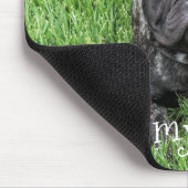 かわいい「自分のフランスが好き」ブルドフランスのッグ写真 マウスパッド (コーナー)