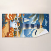 かわいい/航海のコースタルハロウィーン幽霊/カボチャ バスタオル (バスタオル)