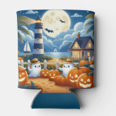 かわいい/航海のコースタルハロウィーン幽霊/カボチャ 缶クーラー (裏面)