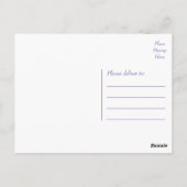 かわいい！船の錨の花柄ポストカード　ありがとう ポストカード (裏面)