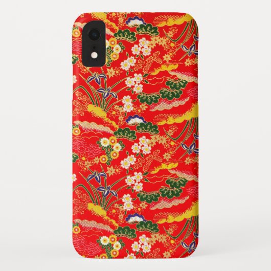 かわいい 色とりどりの 日本の 花柄 Case-Mate iPhoneケース (裏面)