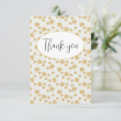 かわいい 花柄 シンプル フラット お礼のカード サンキューカード (スタンド正面)