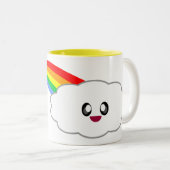 かわいい 虹色 雲 かわいい マグカップ (正面右)