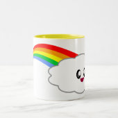 かわいい 虹色 雲 かわいい マグカップ (中央)