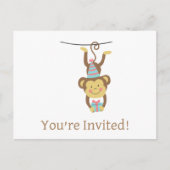 かわいい 誕生日おめでとう ポストカード 招待状 (正面)