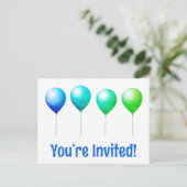 かわいい 誕生日おめでとう ポストカード 招待状 (スタンド正面)