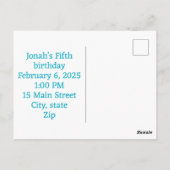 かわいい 誕生日おめでとう ポストカード 招待状 (裏面)