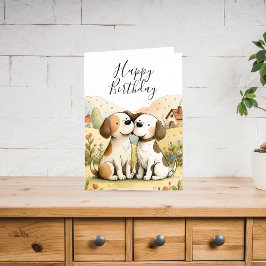 かわいい 誕生日おめでとう 犬のカード シーズンカード