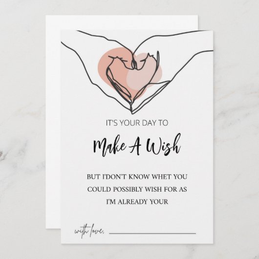 かわいい 誕生日カード 手描きラインアート, 招待状 (正面/裏面)