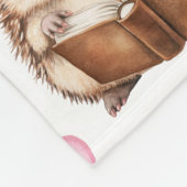 かわいい「読ノック」水彩動物カスタム類 フリースブランケット (角)