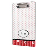 、かわいい、赤いカスタマイズ可能、医学 クリップボード (左)