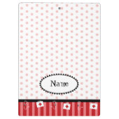 、かわいい、赤いカスタマイズ可能、医学 クリップボード (裏面)