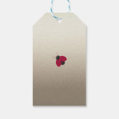 かわいい，赤いラディバグ，輝く ギフトタグ (裏面)