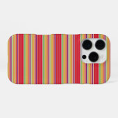 かわいい 赤い 色とりどりの ストライプ iPhoneケース (裏面横)