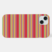 かわいい 赤い 色とりどりの ストライプ iPhoneケース (裏面横)