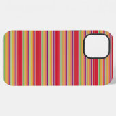 かわいい 赤い 色とりどりの ストライプ iPhoneケース (裏面横)