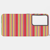 かわいい 赤い 色とりどりの ストライプ SAMSUNG GALAXYケース (裏面横)