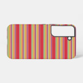 かわいい 赤い 色とりどりの ストライプ SAMSUNG GALAXYケース (裏面横)