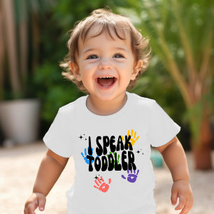 かわいい「赤ちゃん並みに話すよ」少年 トドラーTシャツ