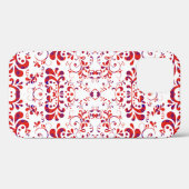 かわいい 赤 白 花柄 Case-Mate iPhoneケース (裏面 (横))