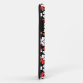 かわいい 赤 白 花 模様 Case-Mate iPhoneケース (裏面/右)