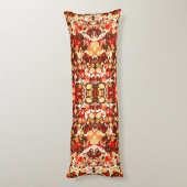 かわいい 赤 茶 オレンジ色 抽象 石 ボディピロー (裏面 (縦))