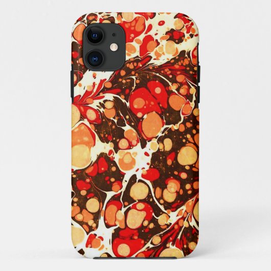 かわいい 赤 茶 オレンジ色 抽象 石 Case-Mate iPhoneケース (裏面)