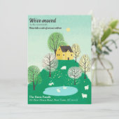 かわいい 転居しました | 田舎 | 湖の家 案内状 (スタンド正面)