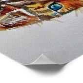 かわいい 遊びながら眠る タビー猫 ネコ ポスター (角)