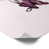 かわいい & 遊び心のある紫色のウサギのイラスト 子供のためのアート ポスター (角)