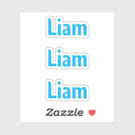 かわいい 青い子供名前ステッカー シール