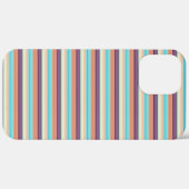 かわいい 青 茶 ストライプ  Case-Mate iPhoneケース (裏面 / 右)