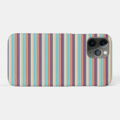 かわいい 青 茶 ストライプ Case-Mate iPhoneケース (裏面(横))