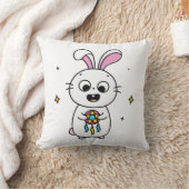 かわいい&面白いうさぎ クッション (ブランケット)