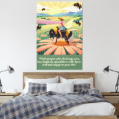 かわいい、面白いモチベーションスローガン キャンバスプリント (インサイチュ (寝室))