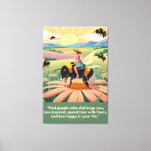 かわいい、面白いモチベーションスローガン キャンバスプリント (正面)