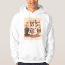 かわいい・面白い・あったか・キャラクター・バリスタ・猫・パーカー・Tシャツ