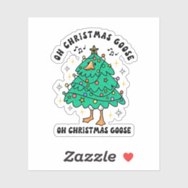 かわいい&面白い クリスマスのガチョウ シール