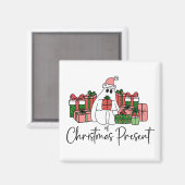 かわいい 面白い クリスマス マグネット (正面/裏面)