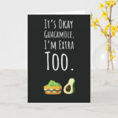 かわいい 面白い グアカモレ カード ユーモア アボカド (黄色い花)
