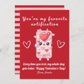 かわいい 面白い バレンタインデーのカード | かわいい携帯電話 シーズンカード (正面/裏面)