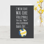 かわいい 面白い バレーボール カード パーティー ユーモア (黄色い花)